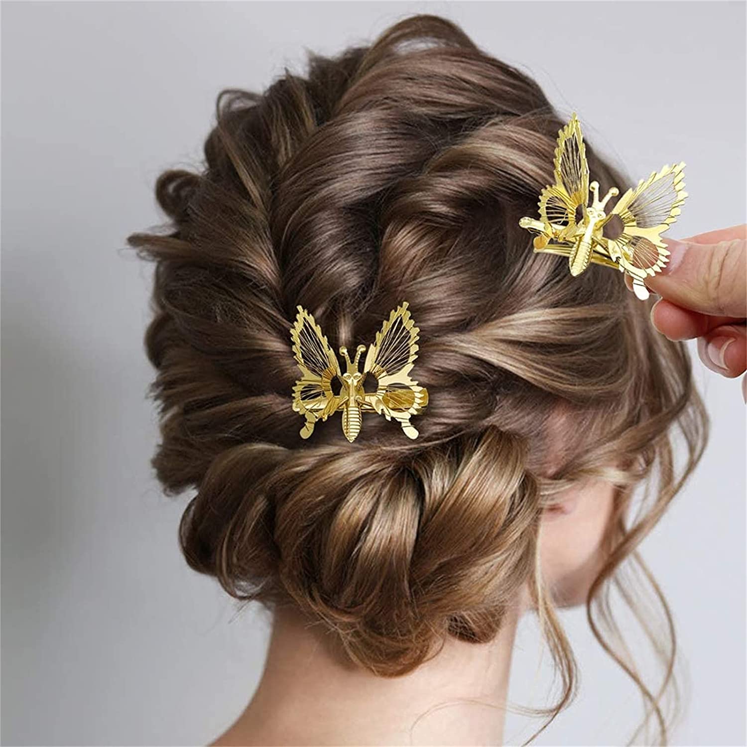 Borboletas no Cabelo! Presilha de Cabelo de Borboleta Batendo đ