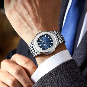 POEDAGAR carré luxe hommes montre-bracelet étanche lumineux Date en acier inoxydable mâle horloge affaires sport montres à Quartz pour hommes