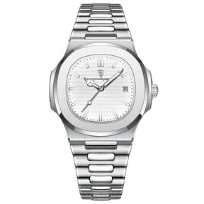 POEDAGAR carré luxe hommes montre-bracelet étanche lumineux Date en acier inoxydable mâle horloge affaires sport montres à Quartz pour hommes
