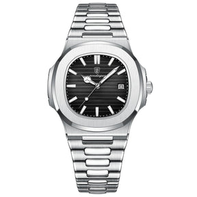 POEDAGAR carré luxe hommes montre-bracelet étanche lumineux Date en acier inoxydable mâle horloge affaires sport montres à Quartz pour hommes